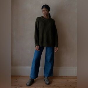 The Simple Folk The Wide Leg 100% Organic Cotton Jean Cropped Denim US Size 4